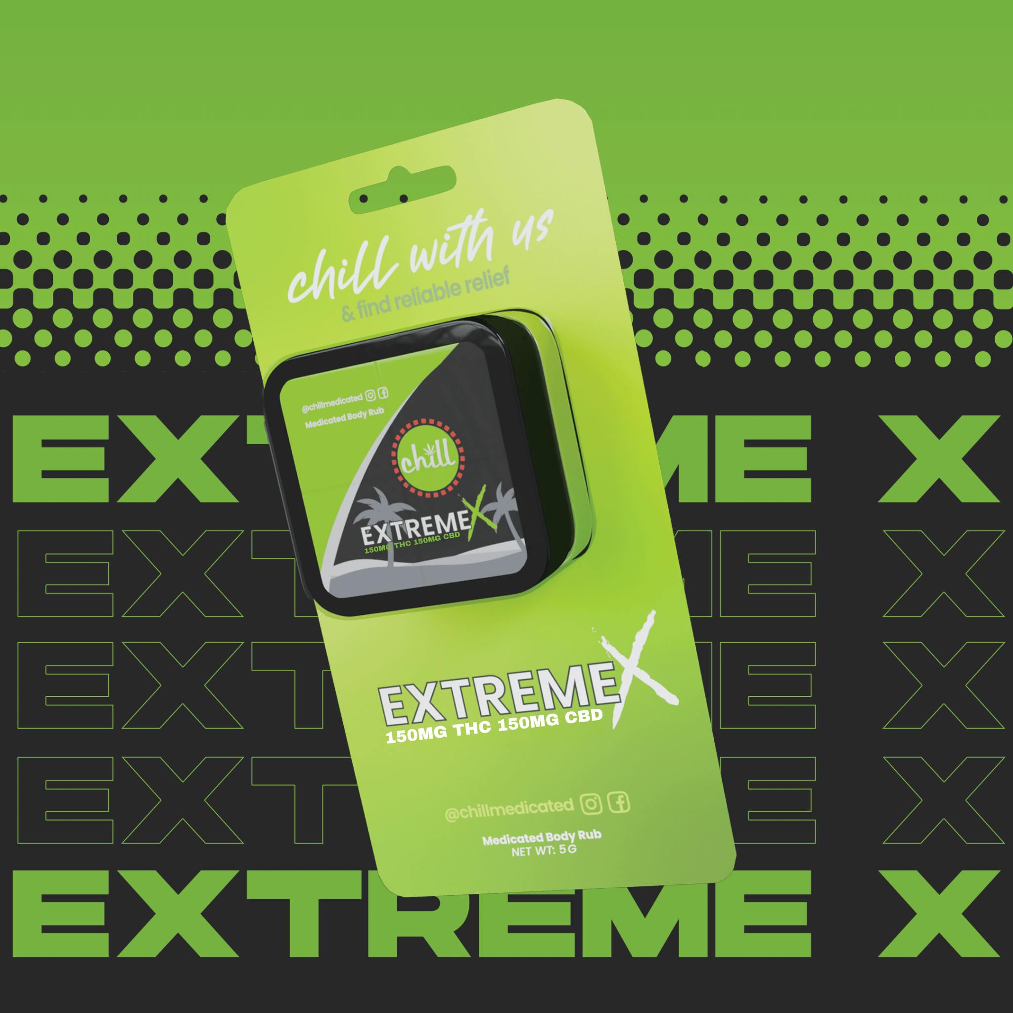 150mg THC : 150mg CBD | Extreme X TO-GO Body Rub | MED - image 1