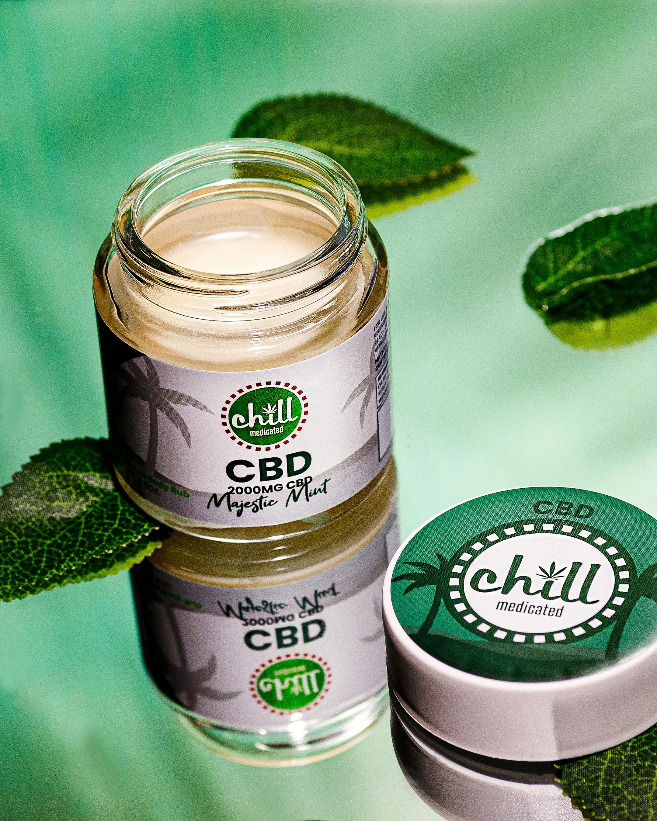2000mg CBD | Majestic Mint Body Rub | MED - image 1