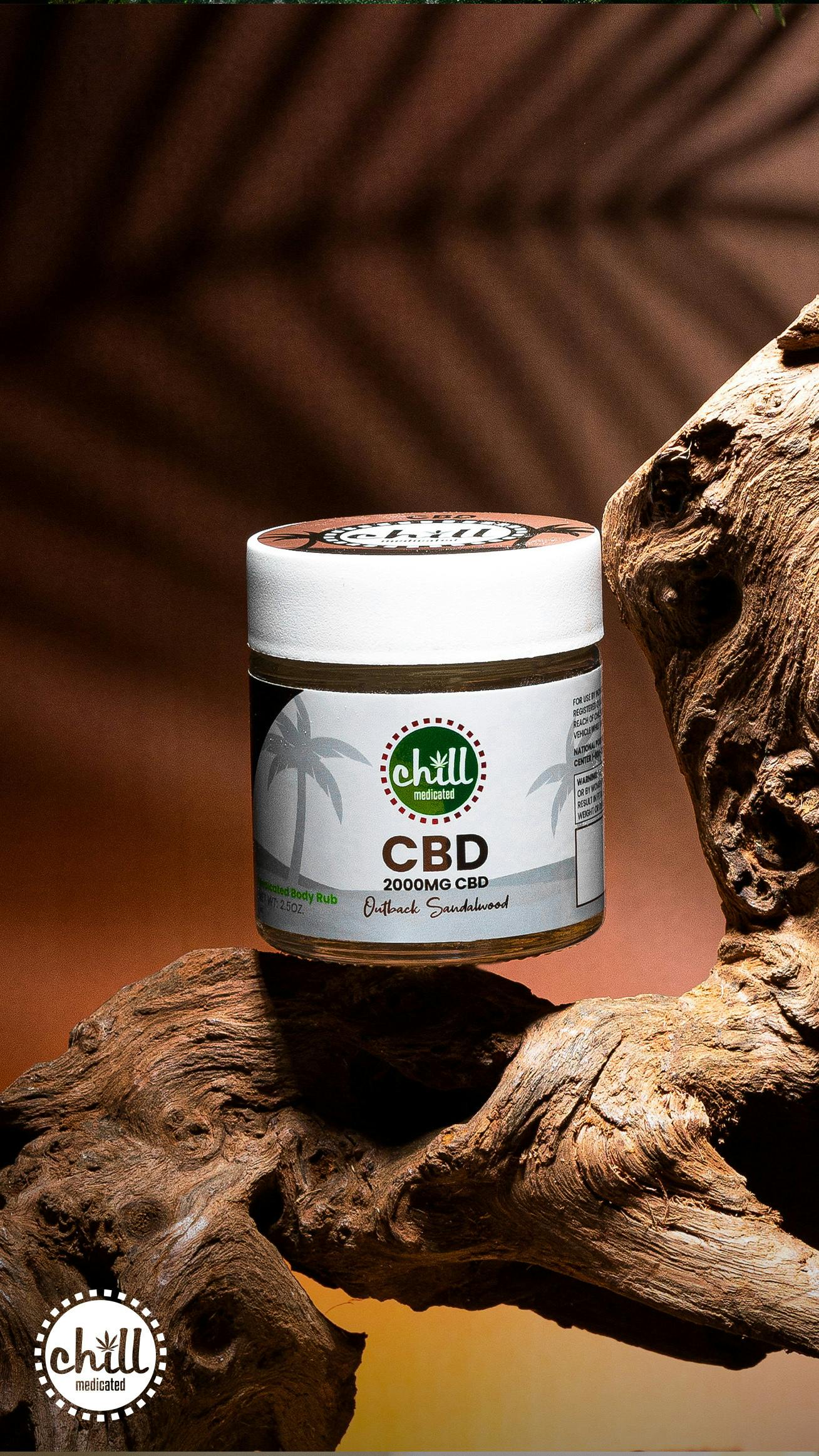 2000mg CBD | Outback Sandalwood Body Rub | MED - image 3