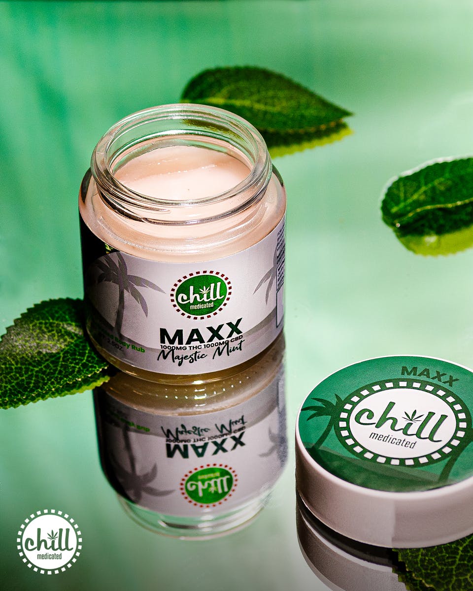 1000mg THC : 1000mg CBD | MAXX Majestic Mint Body Rub | MED - image 1