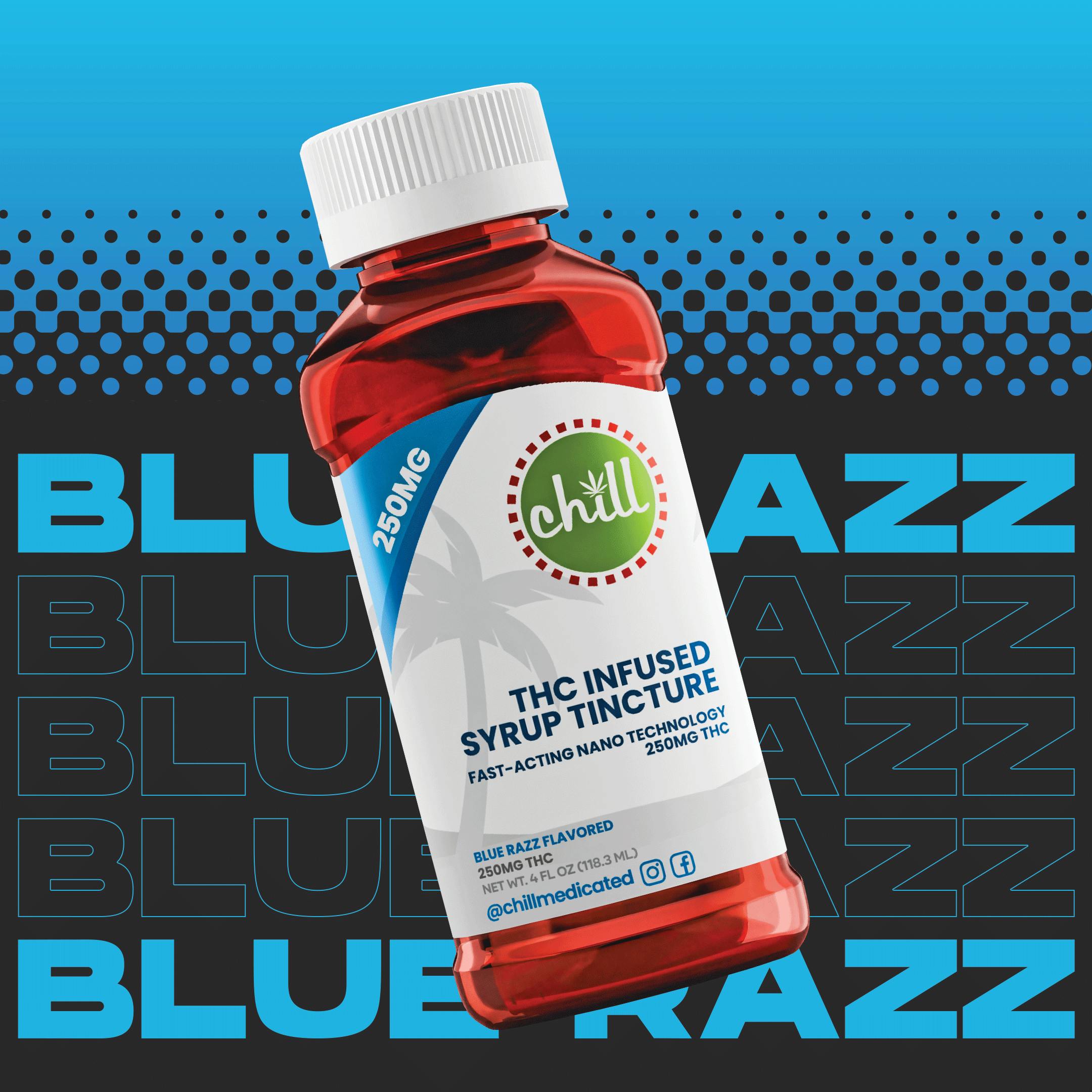 Blue Razz | 250mg THC Syrup Tincture | Chill Medicated | REC - image 1
