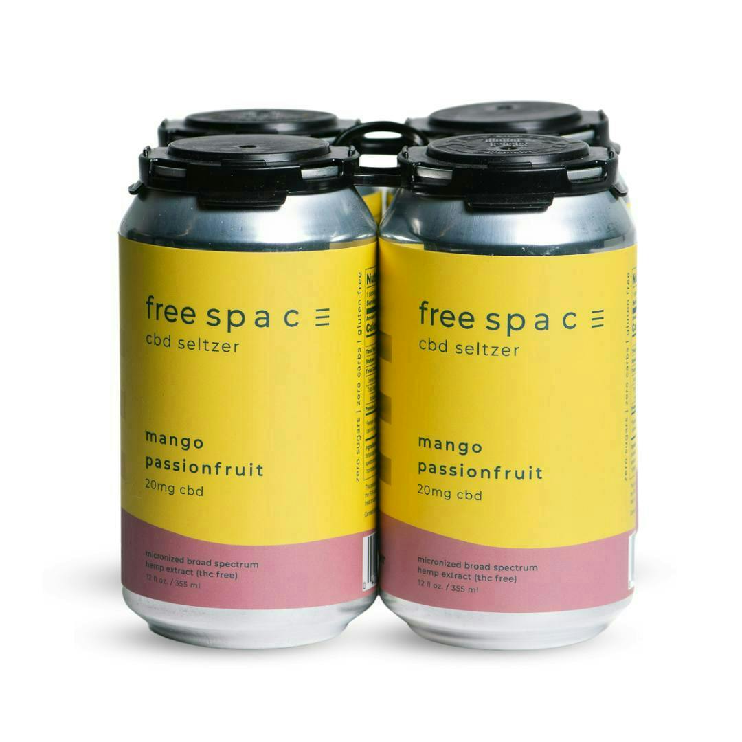 Free Space - Mango Passionfruit CBD Seltzer 4-pack - image 1