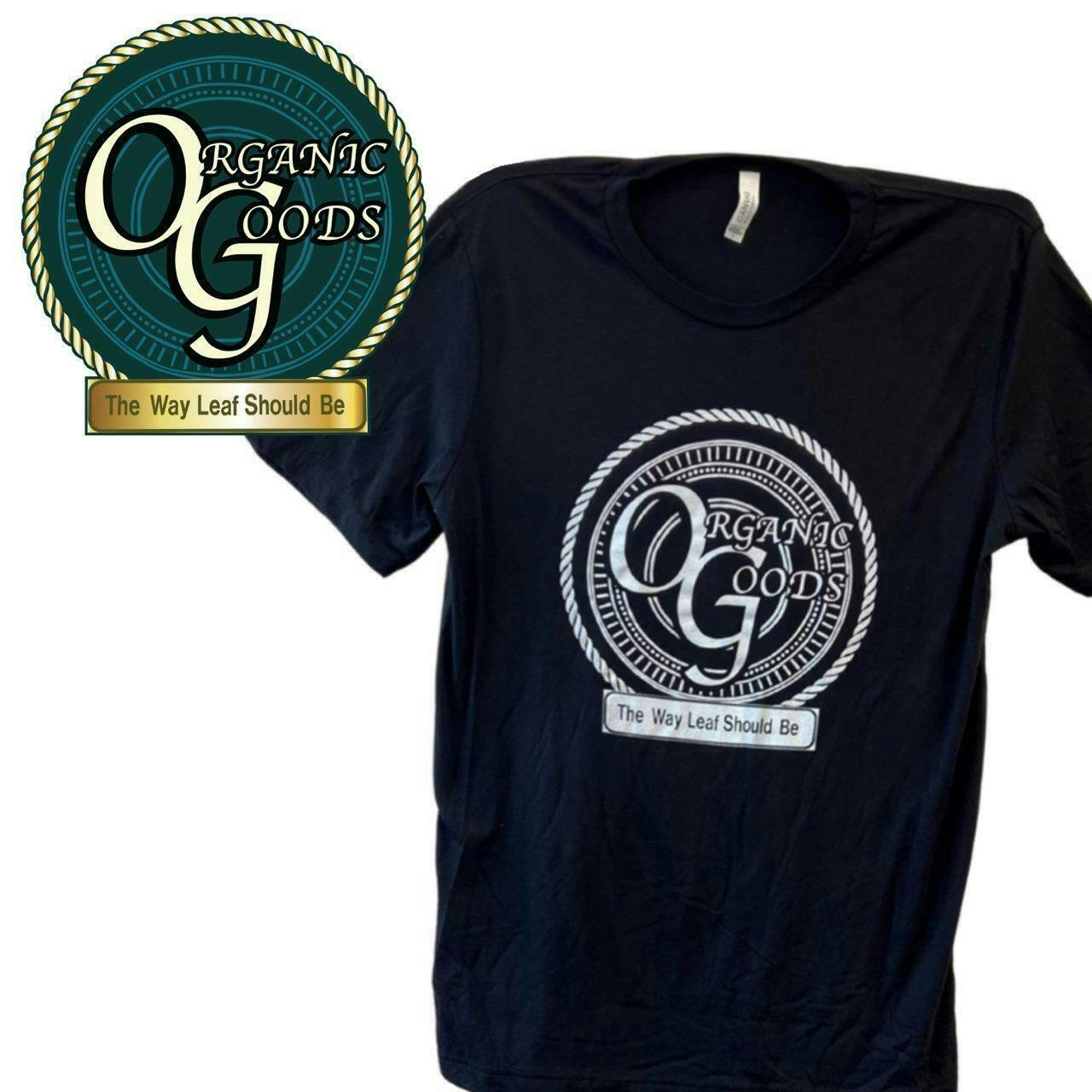 Organic Goods NEW Black with White Logo T-Shirt - image 1