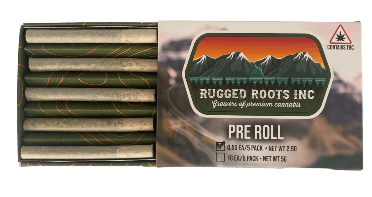 Rugged Roots - Rainbow Driver 0.5g Pre Roll 5 Pack 2.5g - image 1