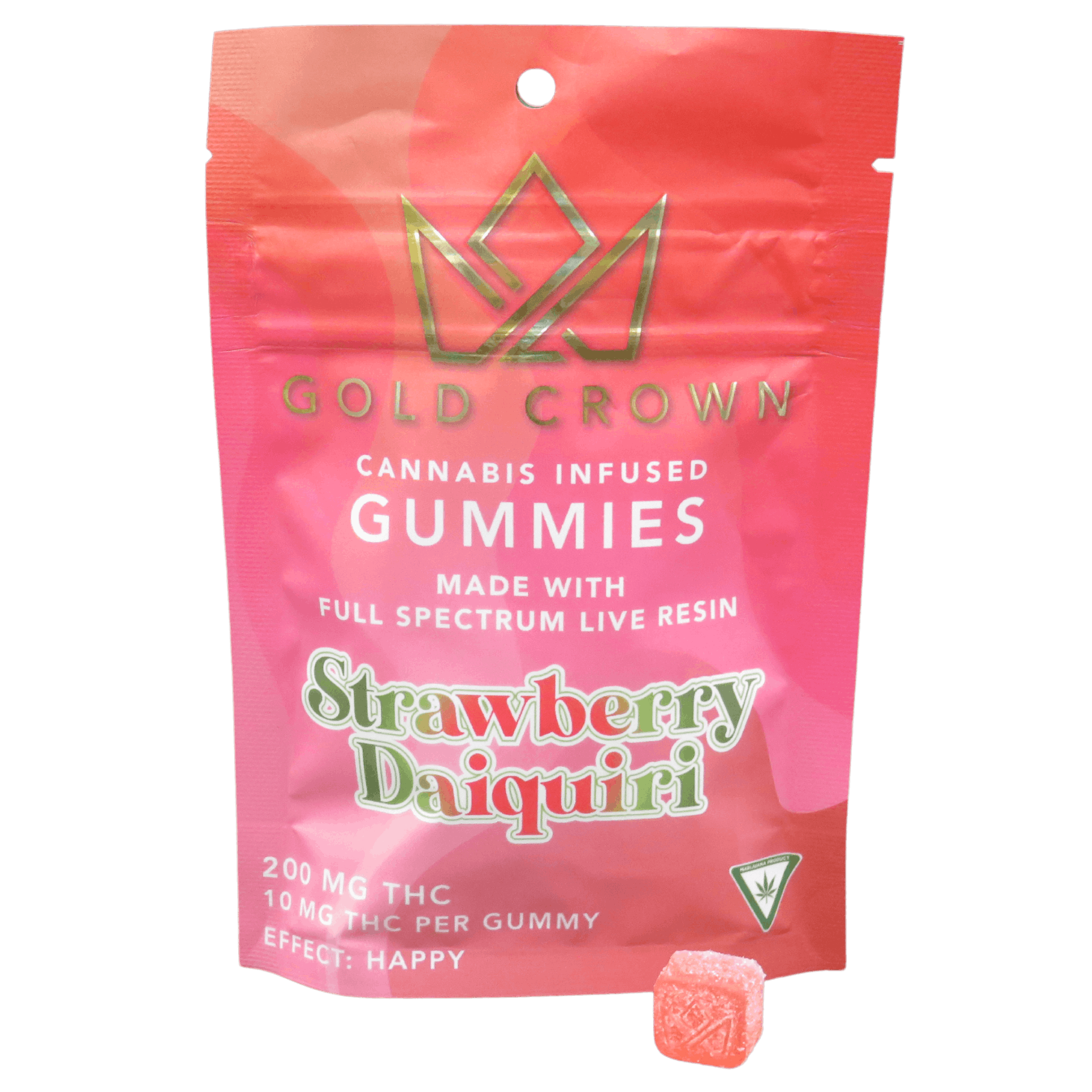 Live Resin Gummies 10mg (200mg)- Strawberry Daiquiri - image 1