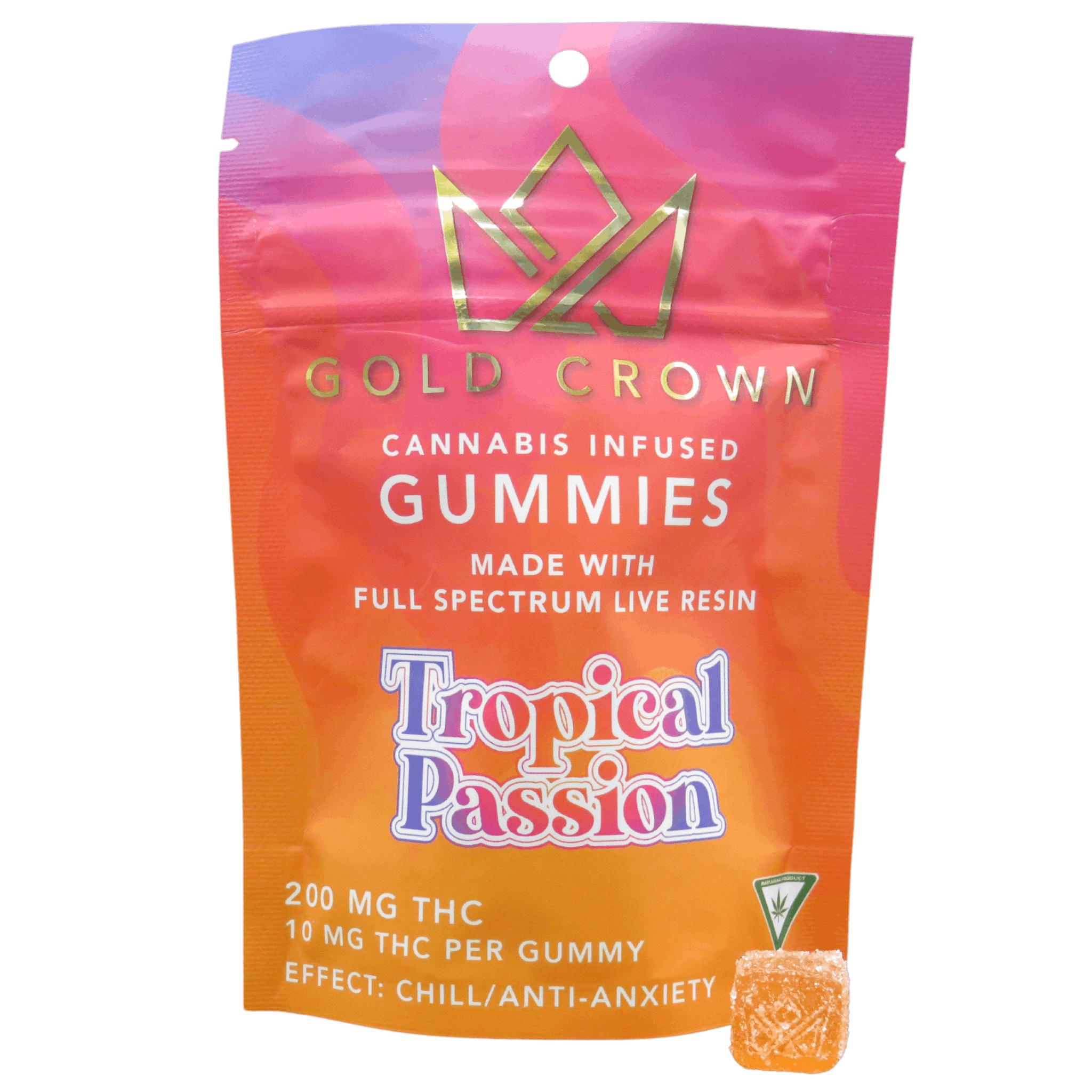 Live Resin Gummies 10mg (200mg)- Tropical Passion - image 1