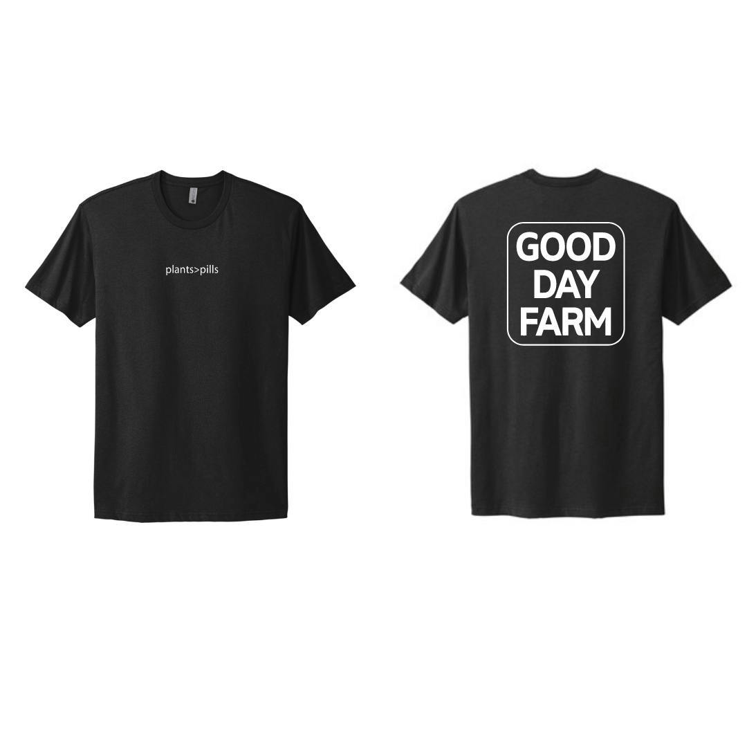 GDF: Apparel | Plants Over Pills T-Shirt | Black | Medium - image 1
