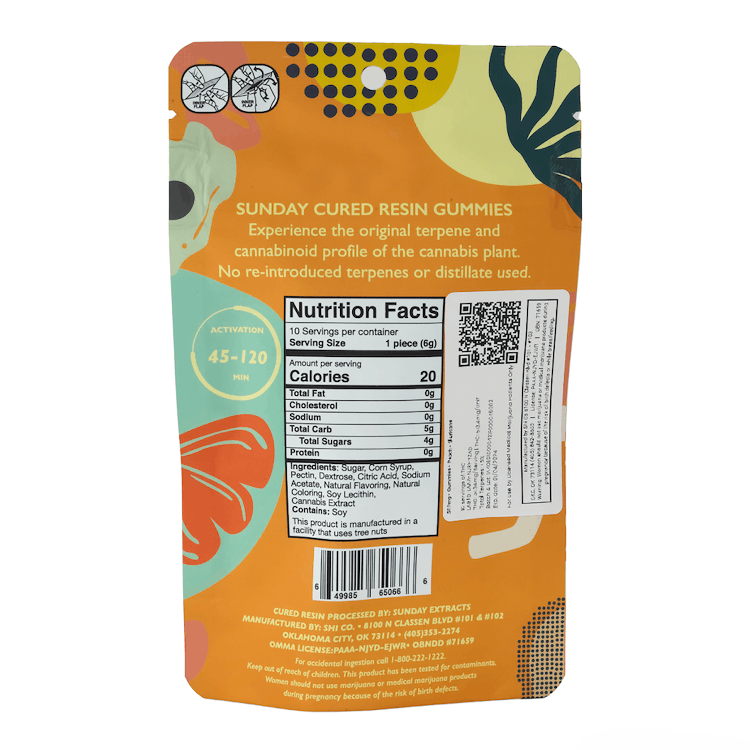 500mg Cured Resin Gummies - Slurricane - Peach - image 1