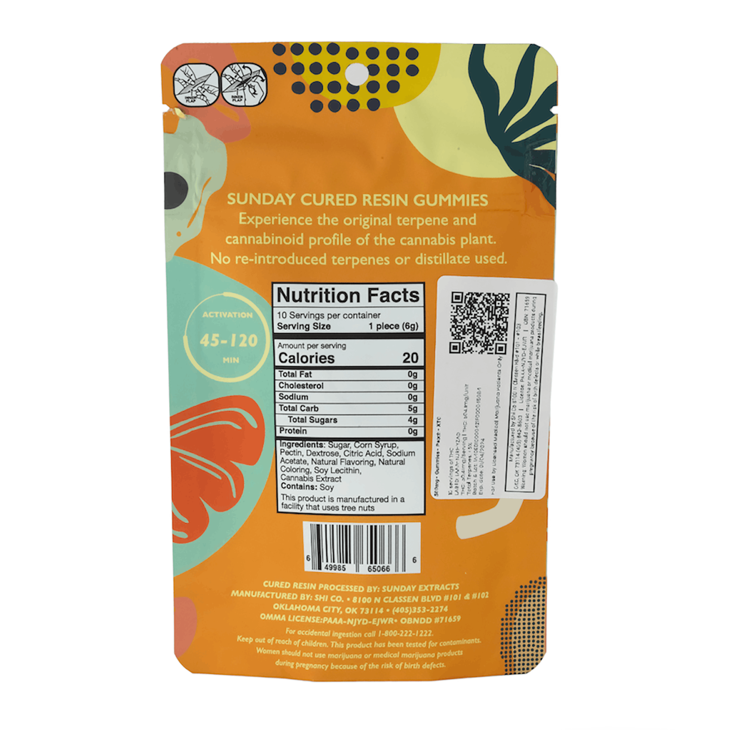 500mg Cured Resin Gummies - XTC - Peach - image 1