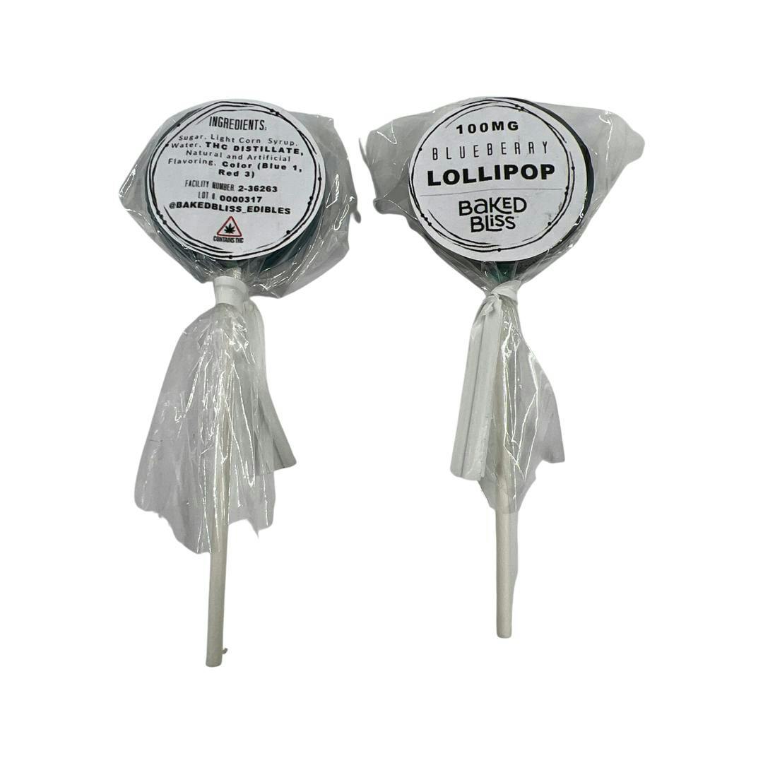 100mg Blueberry Lollipop -Baked Bliss - image 1
