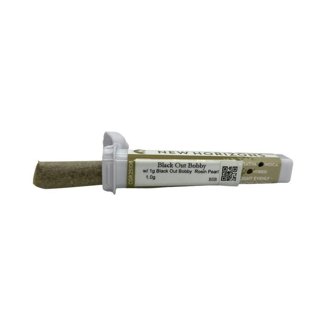 1g Black Out Bobby w/ .1g B.O.B. Rosin Pearl Pre-Roll - New Horizons - image 1