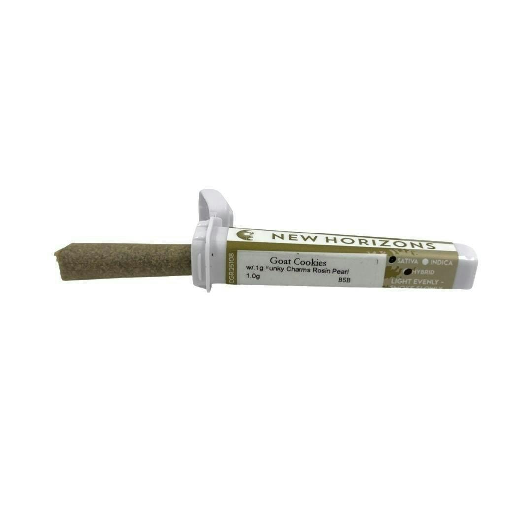 1g Goat Cookie with .1g Funky Charms Rosin Pearl Pre Roll -New Horizons - image 1