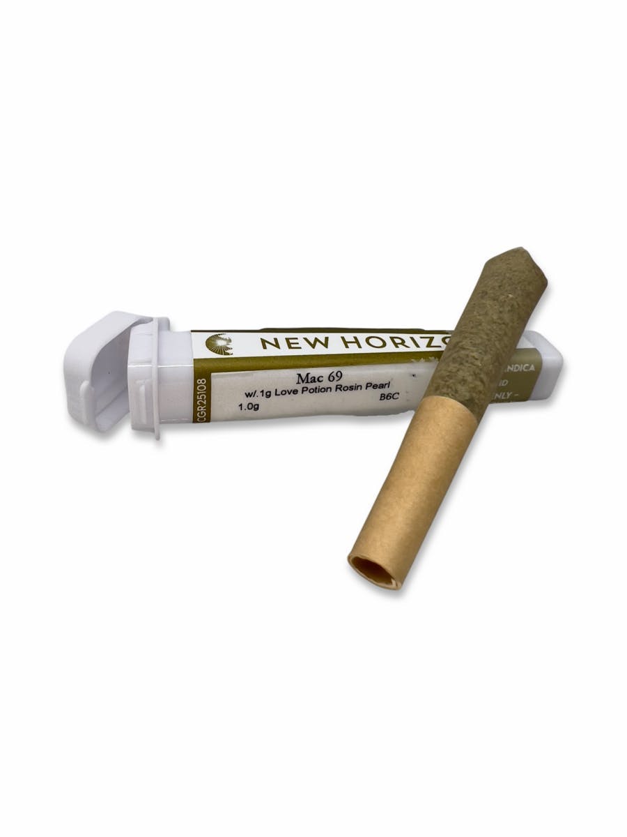 1g MAC 69 w/ .1g Love Potion Rosin Pearl Pre Roll - New Horizons - image 1