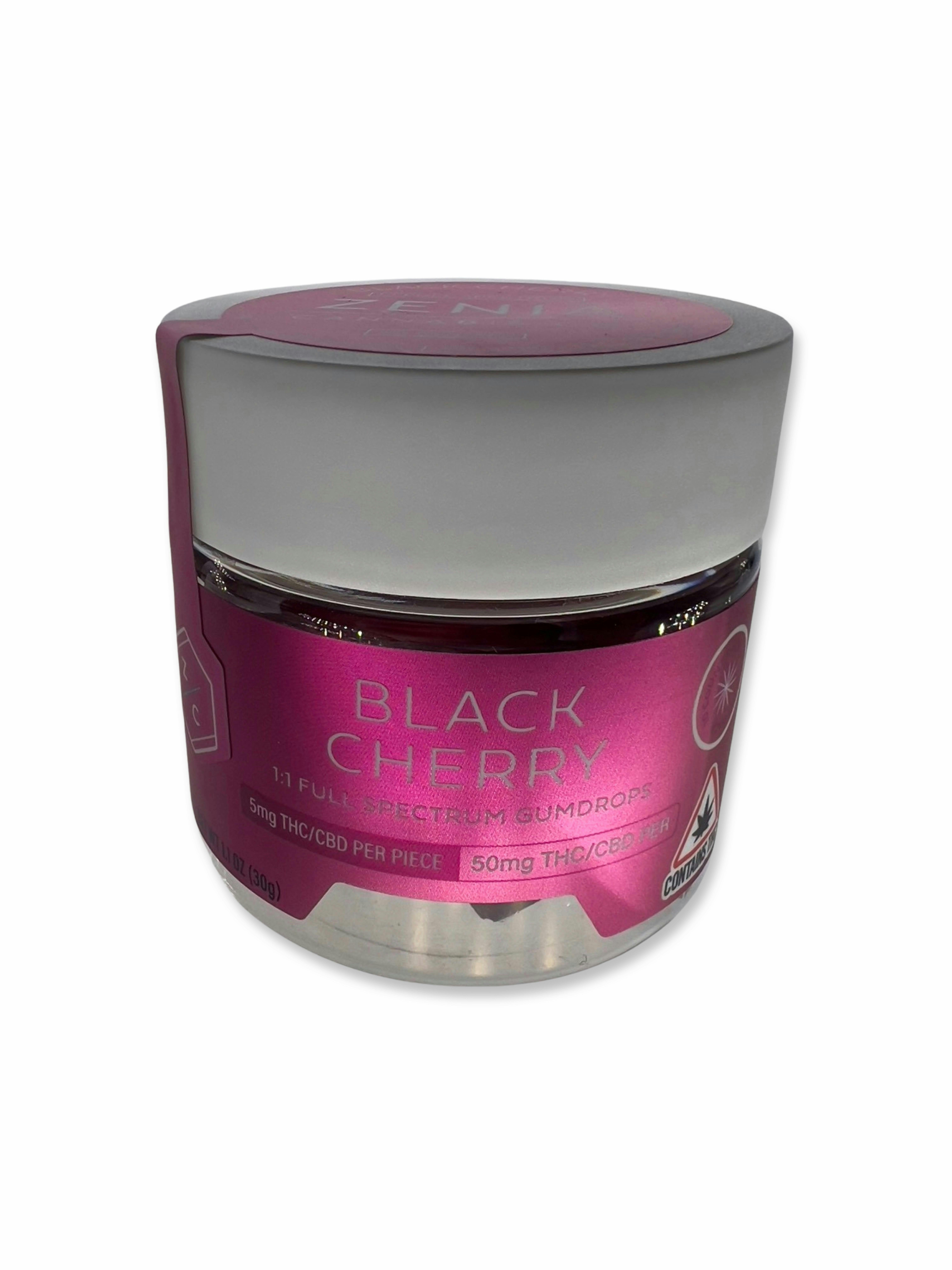 5mg Black Cherry 1:1 CBD : THC Gummies - Zenia Cannabis Co. - image 1