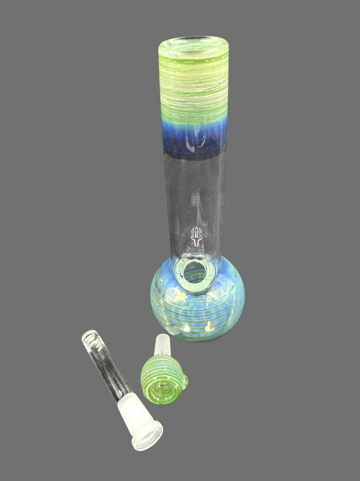 Green & Blue Fumed Glass Bong - image 2