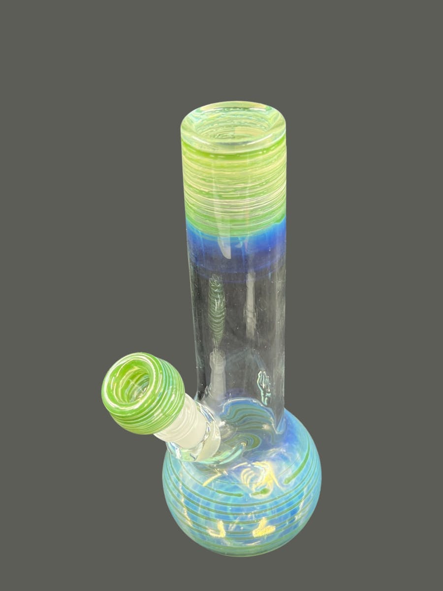 Green & Blue Fumed Glass Bong - image 1