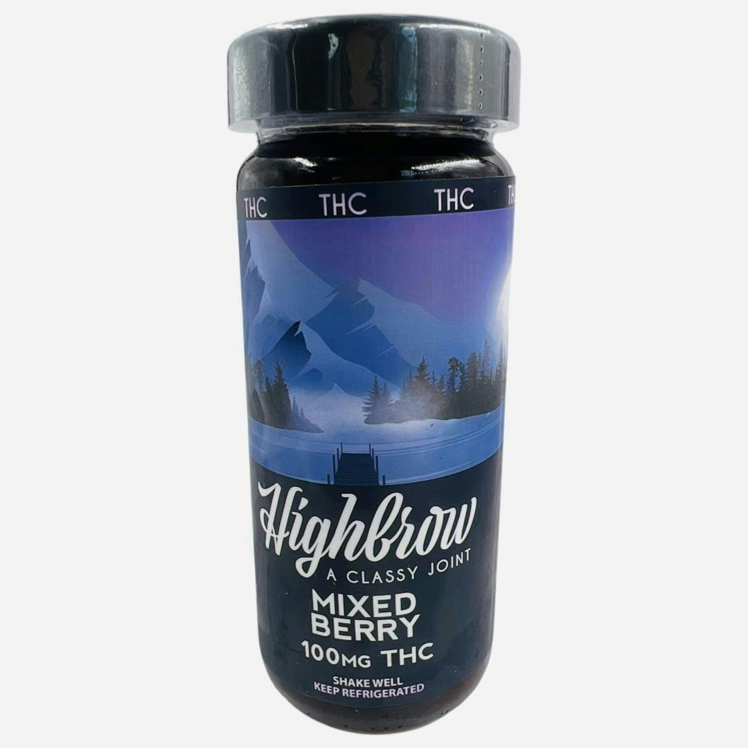 Mixed Berry 100mg THC Drink- Highbrow - image 1