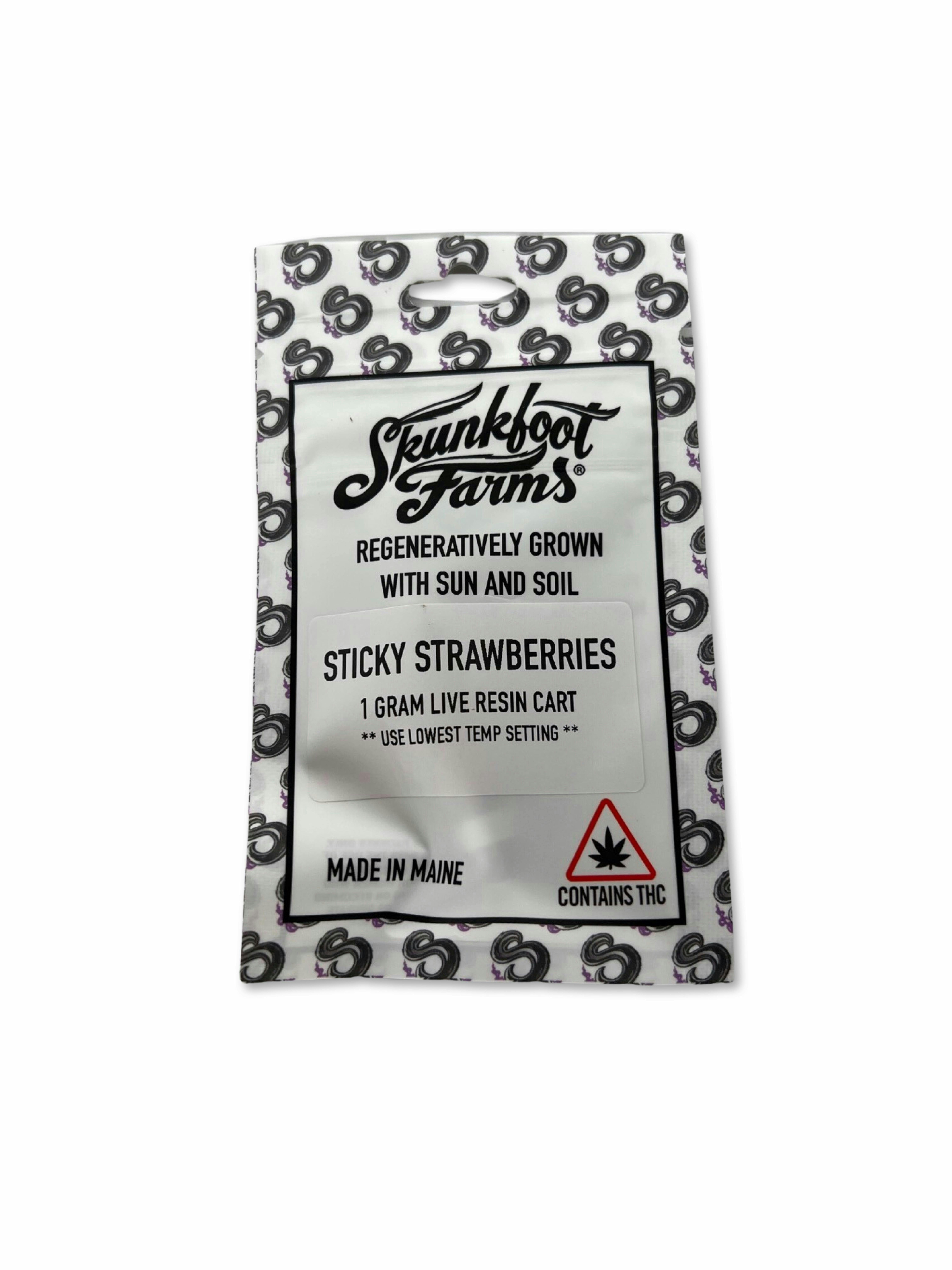 Sticky Strawberries 1g Live Resin Cart - Skunkfoot Farms - image 1