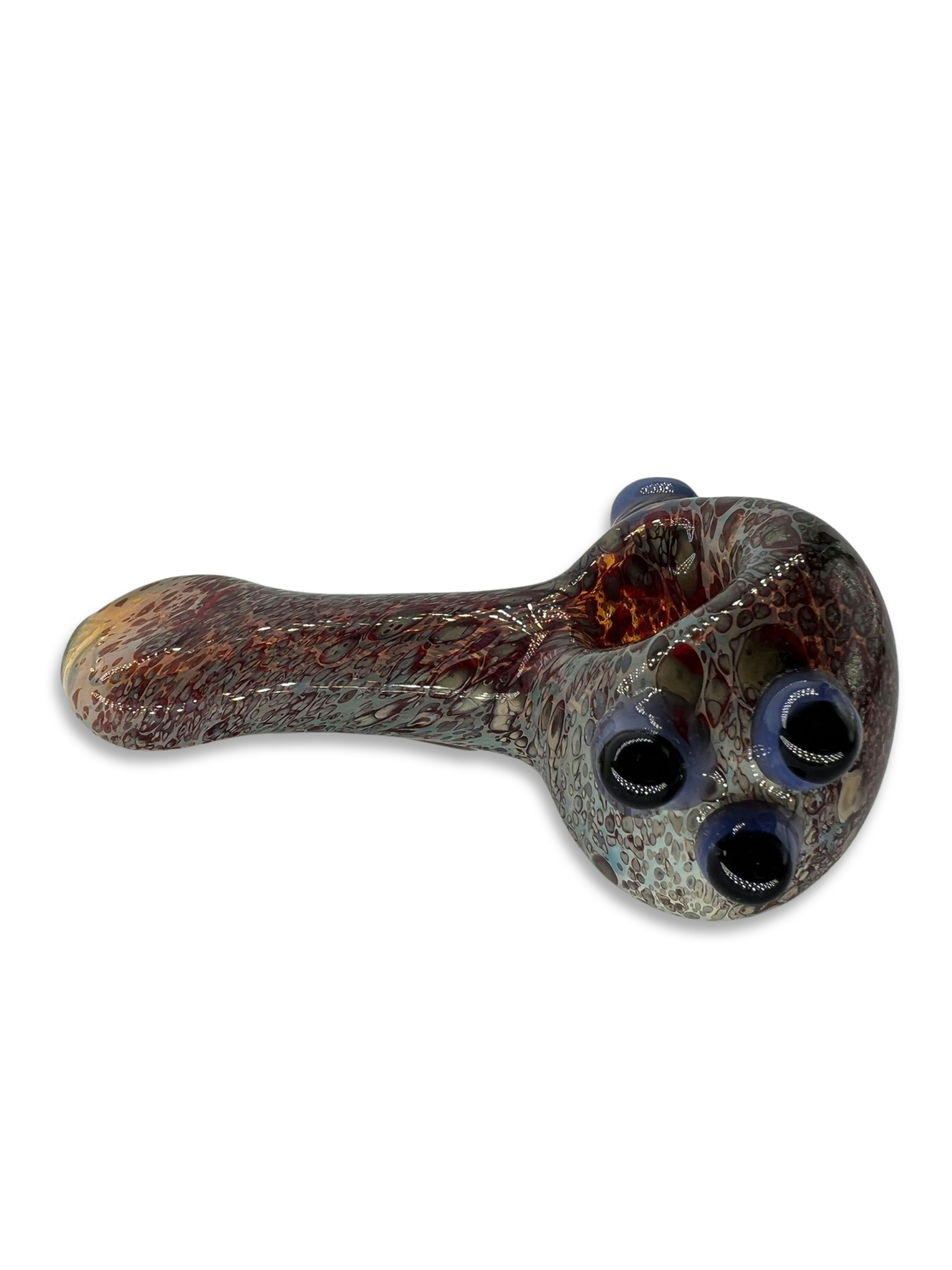 Triple Knocker Purple & Black Spoon Pipe - image 1