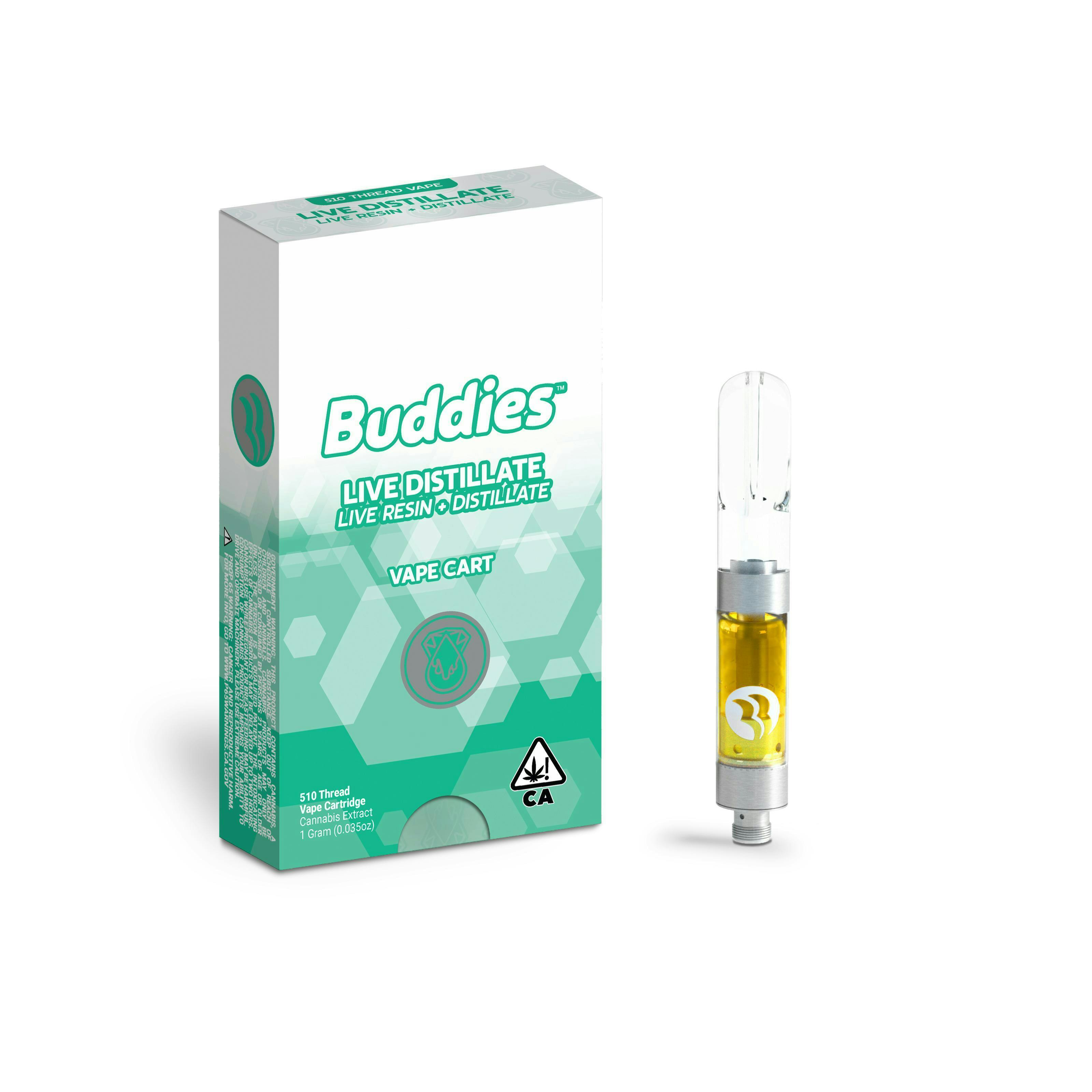 Live Resin + Distillate Apples & Bananas 1g Vape Cart (H) - image 1