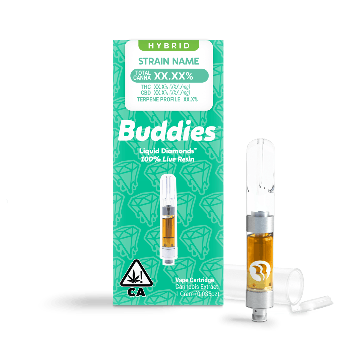 Live Resin Grape Cream Cake 1g Vape Cart (H) - image 1