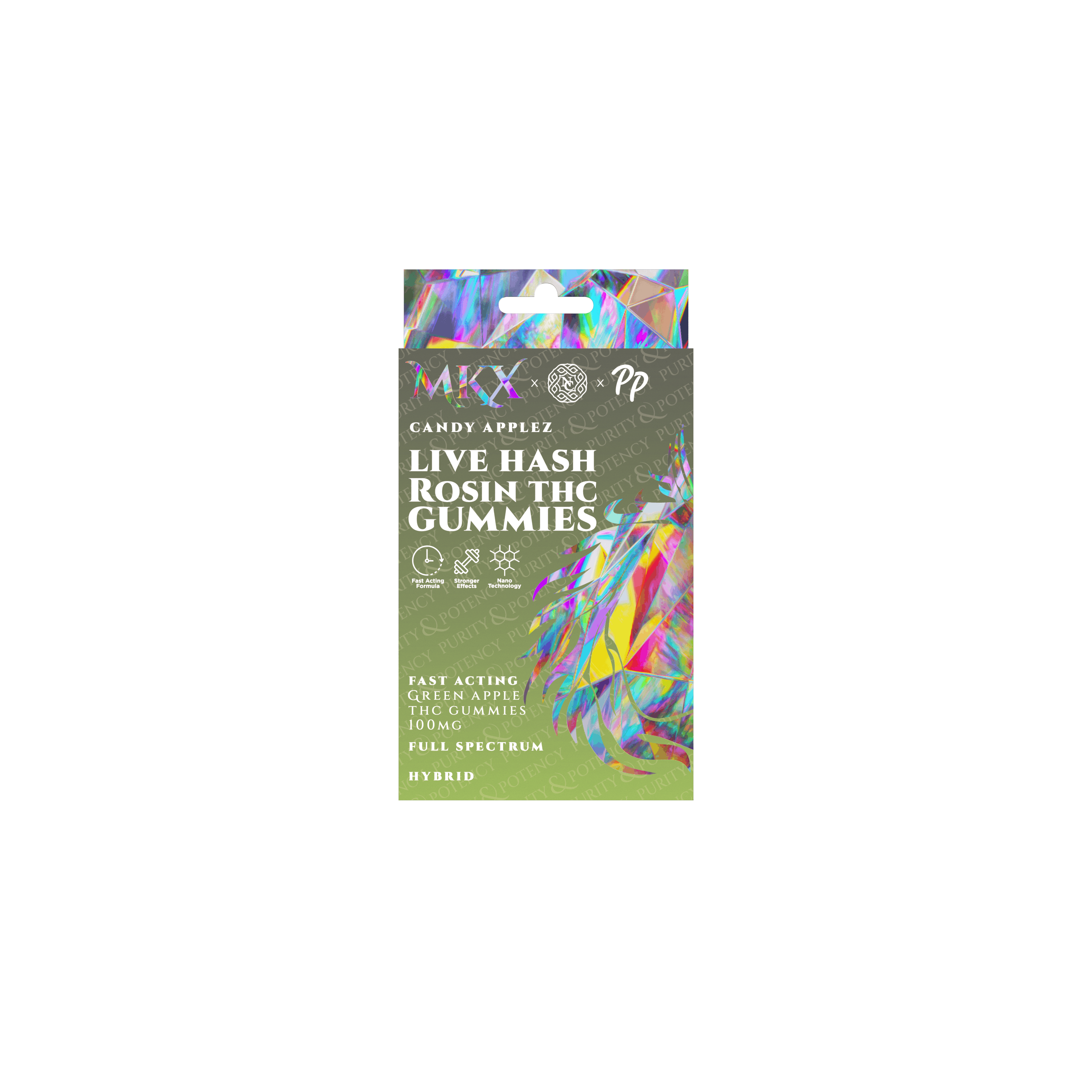 MKX Live Hash Rosin Gummies(100mg): Candy Applez - image 1