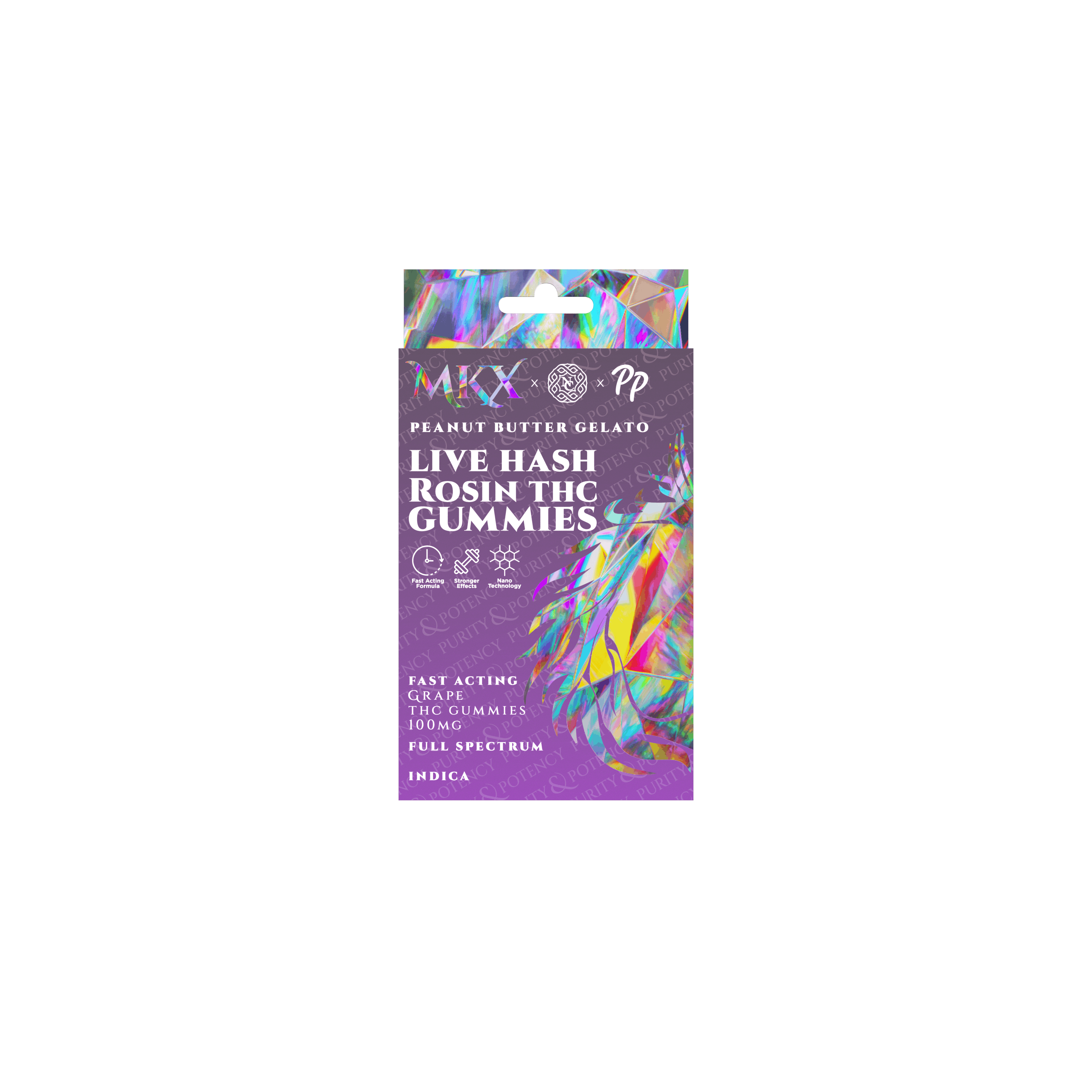 MKX Live Hash Rosin Gummies(100mg): Peanut Butter Gelato - image 1