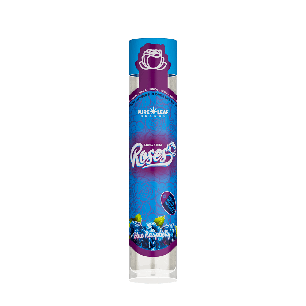 BLUE RASPBERRY Roses Long Stem Indica 1G | Liquid Diamond Infused - image 1