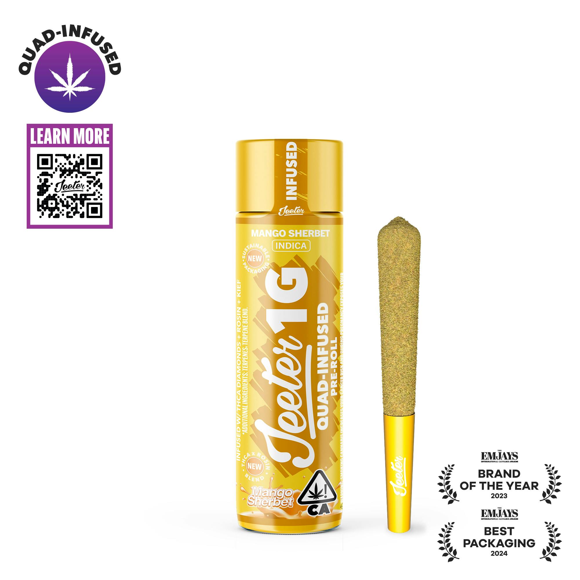 Jeeter Joint | Quad-Infused - Mango Sherbet thumbnail 2