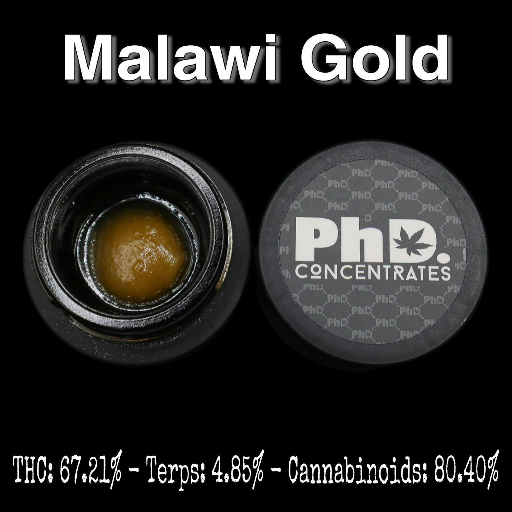 PhD Concentrate 1 gram - Malawi Gold Badder - 67.21% THC - image 1