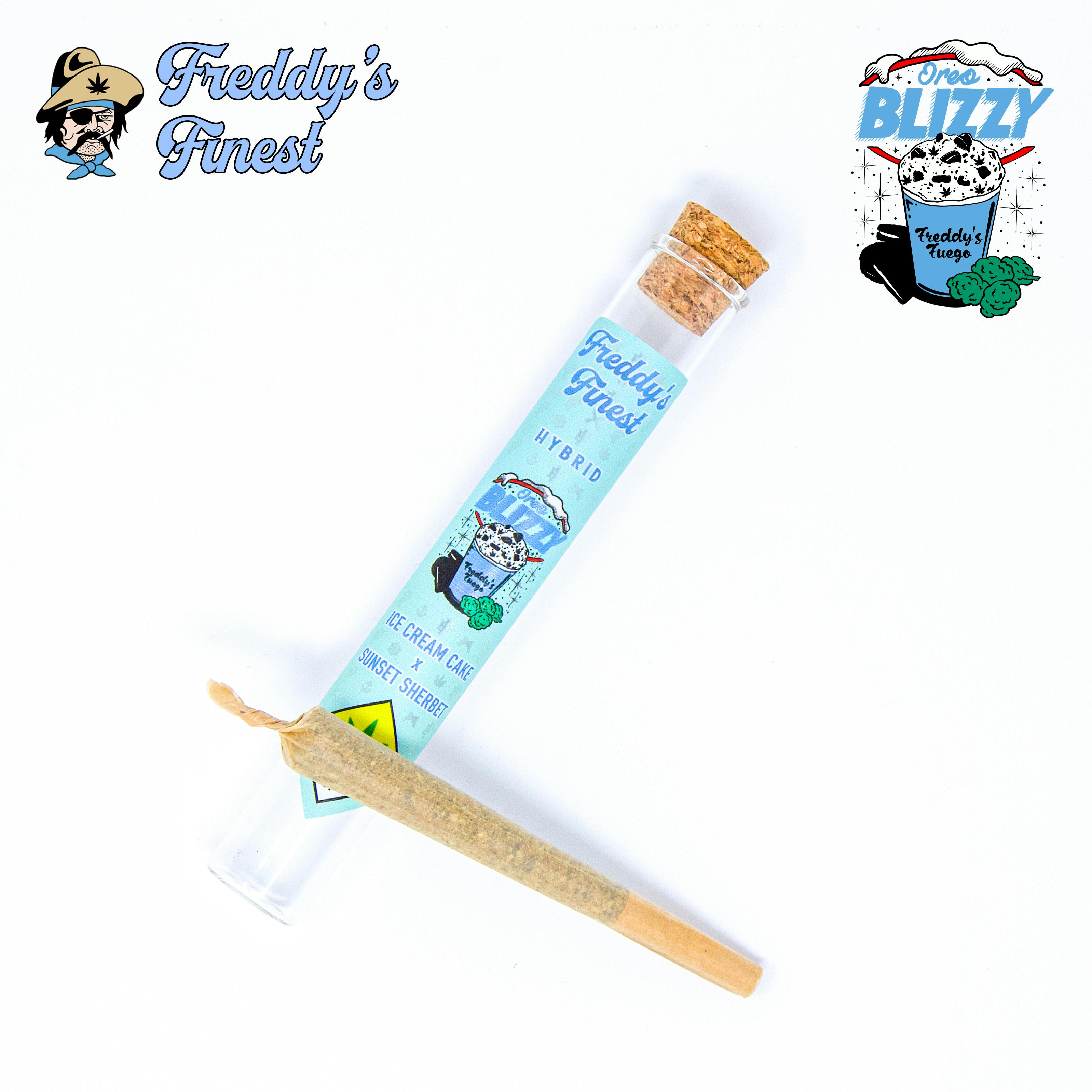 Oreo Blizzy 1g Pre-Roll - Freddy's Finest - image 1