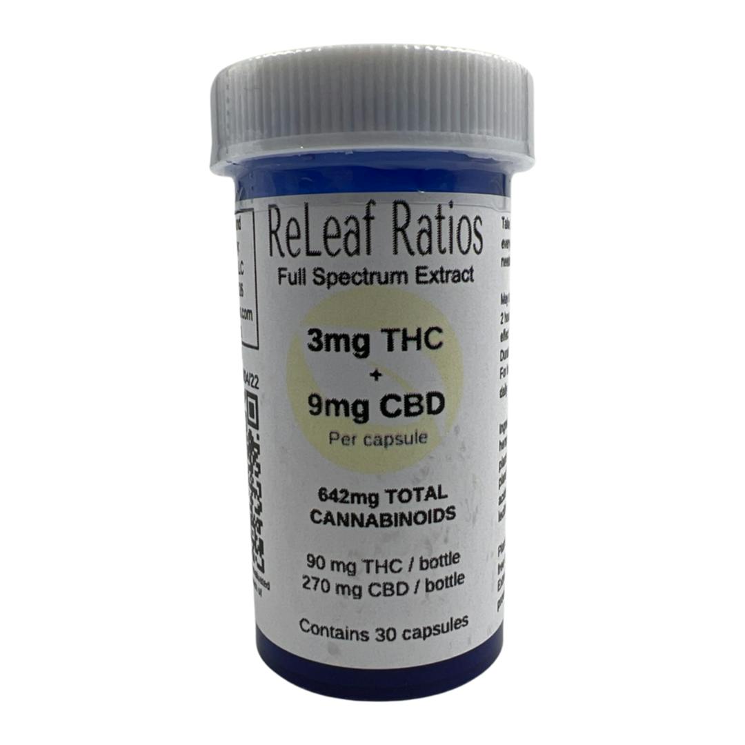 3mg THC : 9mg CBD Capsules (30 Per Bottle) - image 1