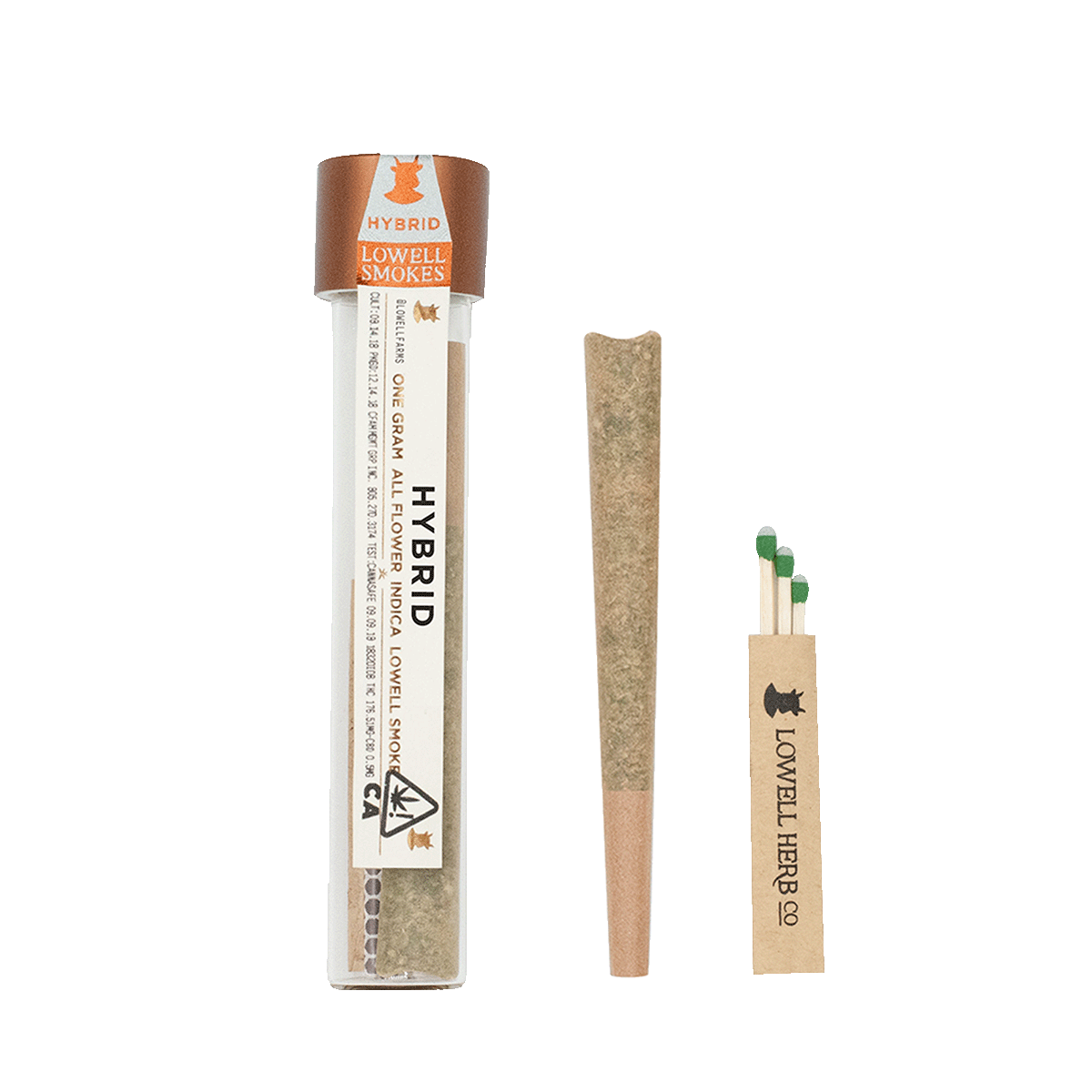 Lowell Smokes | 1g Pre-Roll | Orange Valley Cookies Hybrid - image 1