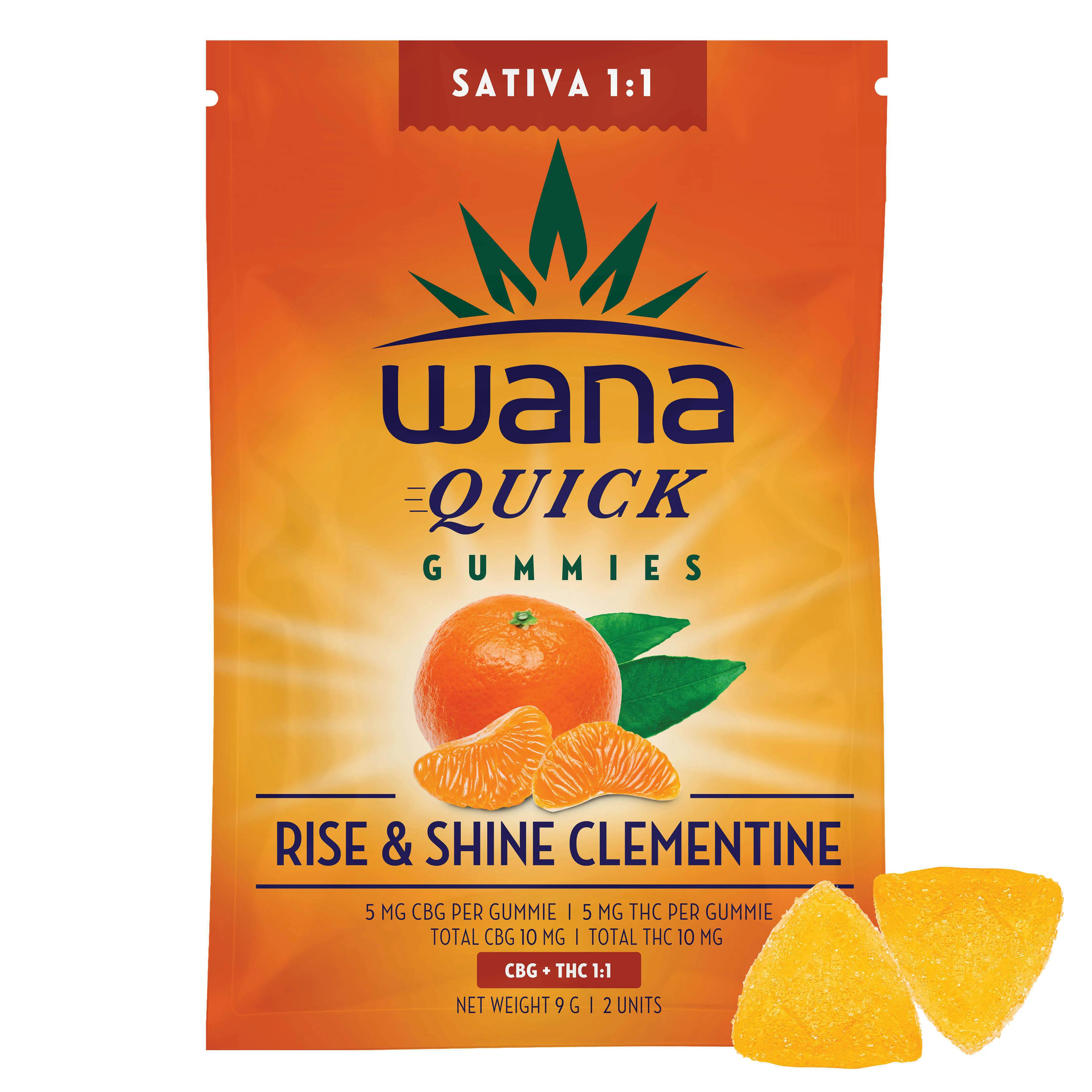 Wana Quick CBG Rise & Shine Clementine 1:1 Sativa - image 1
