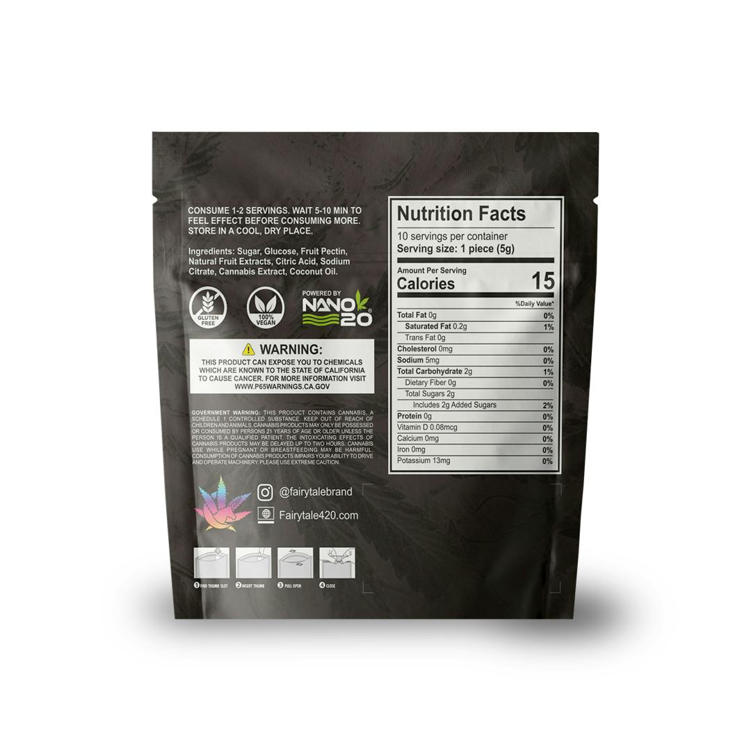 FAIRYTALE EDIBLES | "Blueberry" 100MG Total, 100% VEGAN, NANO THC! - image 2