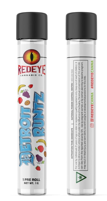 Redeye Cannabis: Detroit Runtz Pre-Roll 1g - image 1