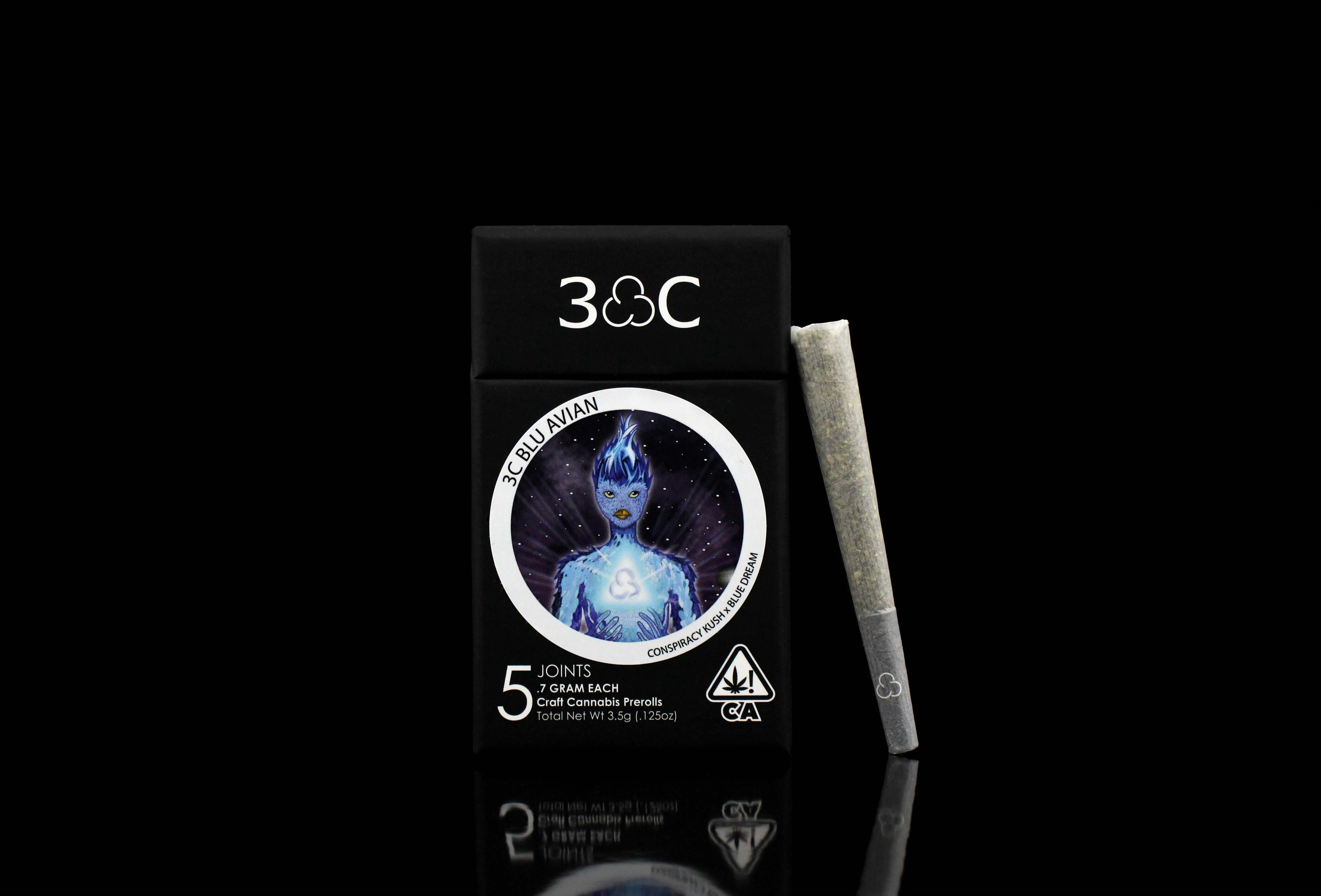 3C | Blu Avian Prerolls 5pk - 3.5g - image 1