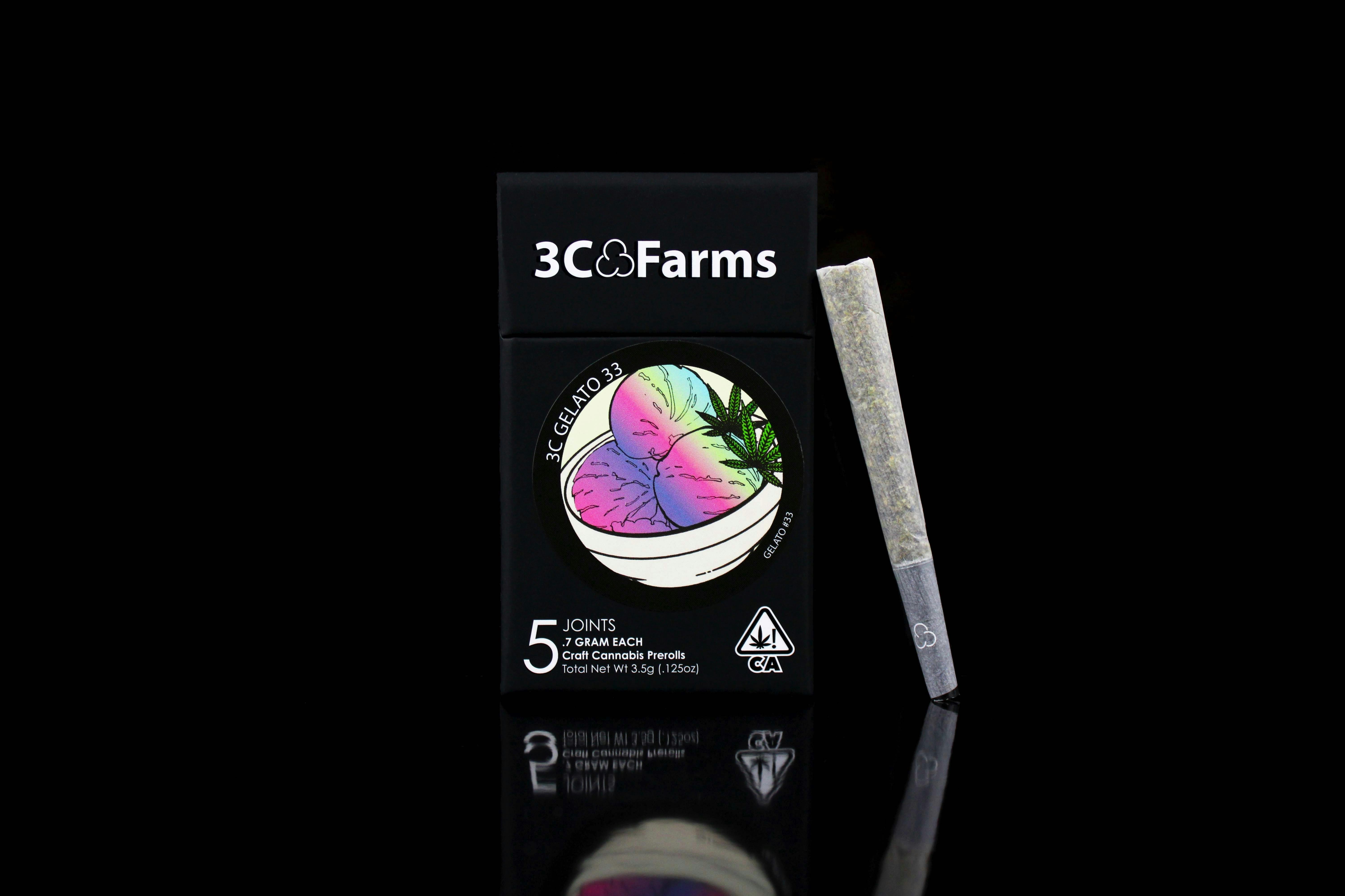 3C | Gelato 33 Prerolls 5pk - 3.5g thumbnail 2