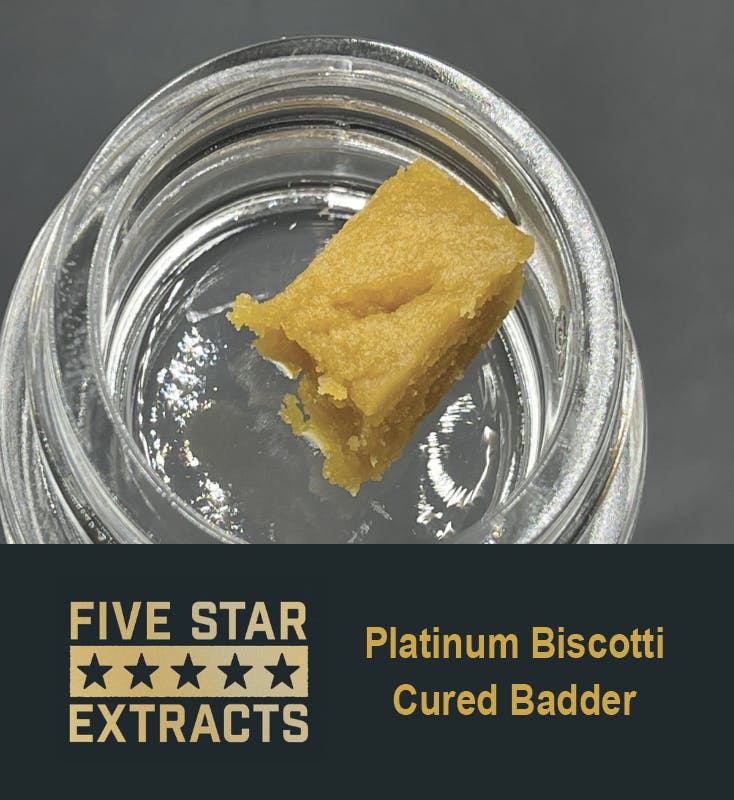 Five Star Extracts: Platinum Biscotti - 1 Gram Cured Badder - image 1