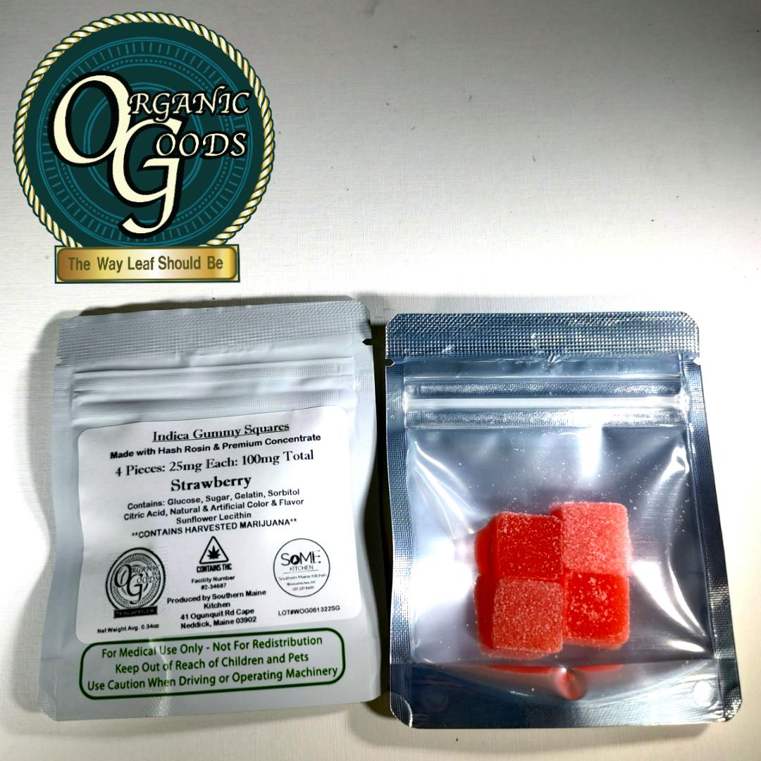 OG Gummies w/ Hash Rosin & Premium Concentrates Indica Strawberry 100 MG - image 1