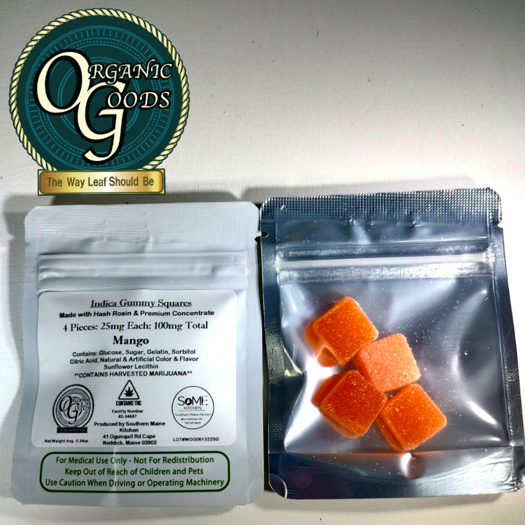 OG Gummies w/Hash Rosin & Premium Concentrates Indica Mango 100 MG - image 1