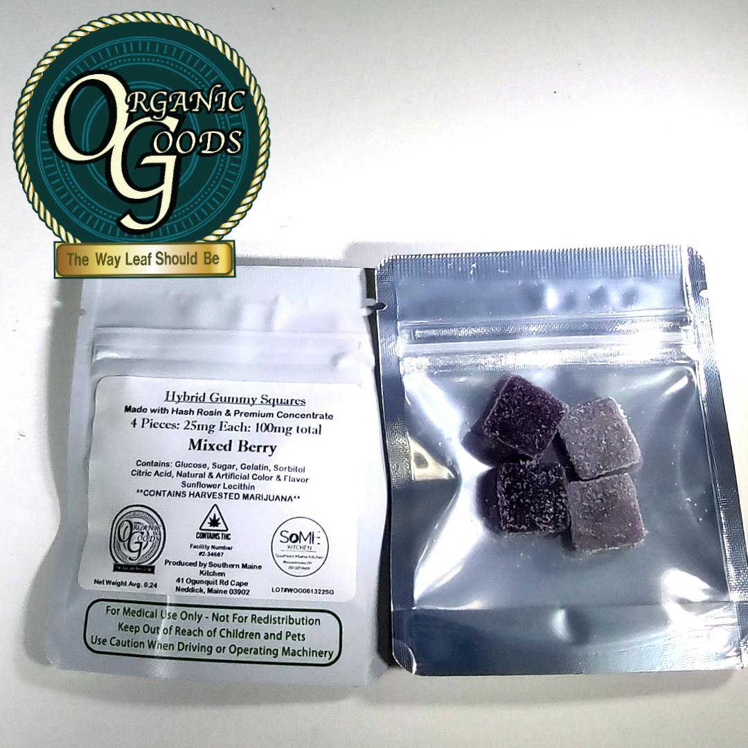 OG Gummies with Hash Rosin & Premium Concentrates Hybrid Mixed Berry 100 MG - image 1