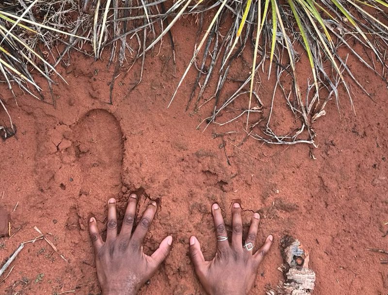 Rai’s hands at Arches National Park