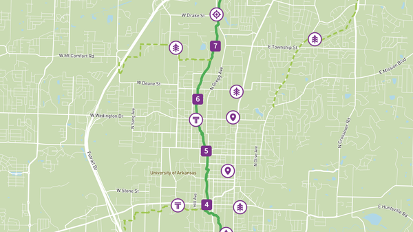 Razorback Greenway Interactive Map